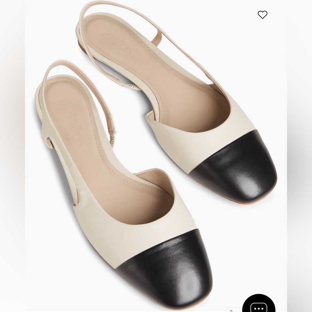 Elegant Two-Tone Slingback Flats